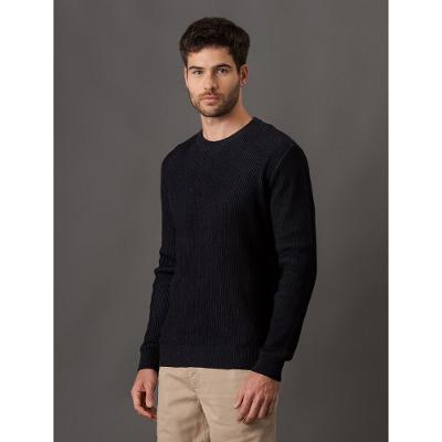 Tricot Masculino Textura Bicolor Calvin Klein Jeans - Chumbo