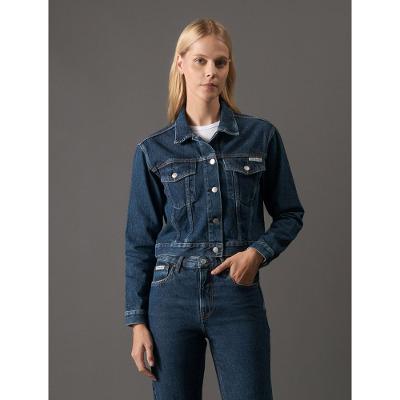 Jaqueta Jeans Feminina Trucker Curta Calvin Klein Jeans - Marinho