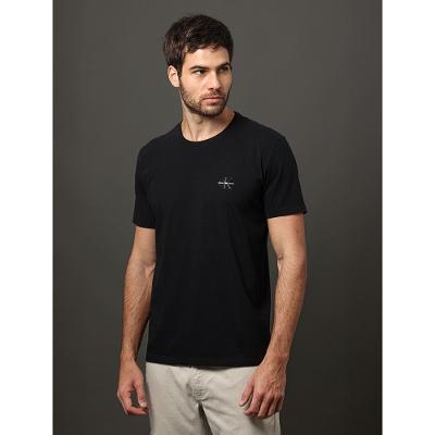Camiseta Masculina Básica Estampa Logo Reissue No Peito Calvin Klein Jeans - Preto