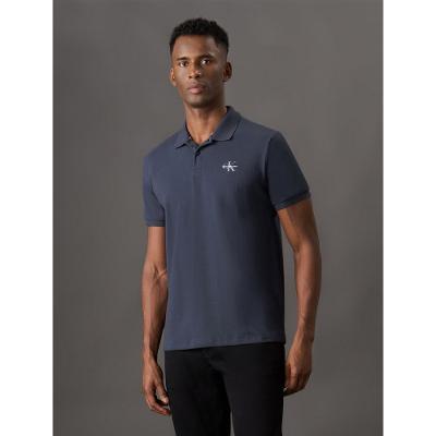 Camisa Polo Masculina Básica Estampa Logo Reissue Calvin Klein Jeans - Azul Marinho