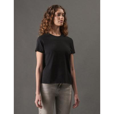 Camiseta Feminina Slim Estampa Mini Calvin Klein Jeans - Preto