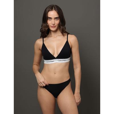 Top Triangulo Modern Cotton Calvin Klein Underwear - Preto