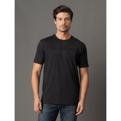 Camiseta Masculina Embossed Minimal Calvin Klein Jeans - Preto