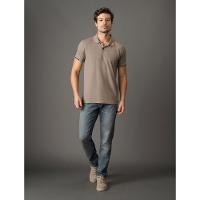 Polo Masculina Slim Meio Friso Calvin Klein Jeans - Caqui Medio - 3