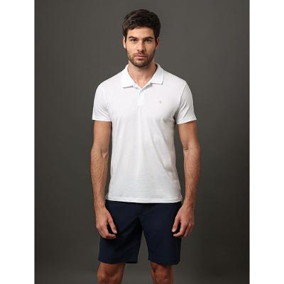 Polo Masculina Slim Pima Calvin Klein Jeans - Branco 2