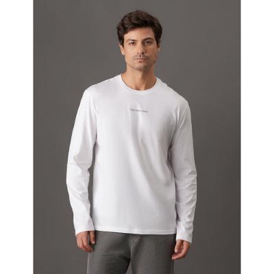 Camiseta Masculina Manga Longa Calvin Klein Jeans - Branco