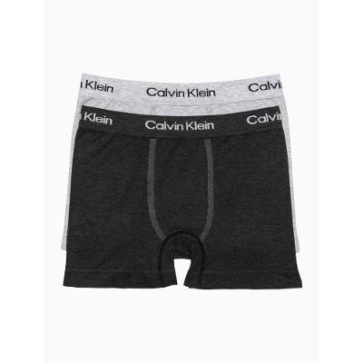 Kit 2 Cuecas Masculinas Seamless Viscose Calvin Klein Underwear - Chumbo/Cinza Claro