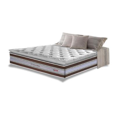 Colchão Casal de Molas Ensacadas D33 com Pillow TOP Cama inBox Select 138x188x32 Café