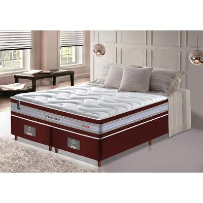 Conjunto Cama Box King de Molas Ensacadas D33 Cama inBox Select Firme 193x203x71 Vinho