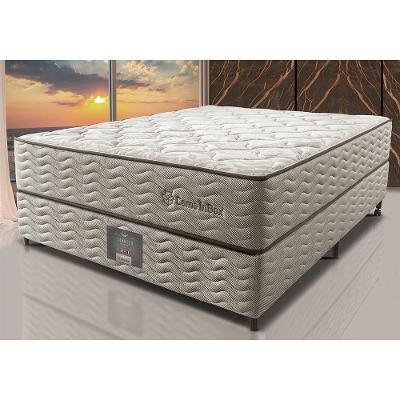 Cama Box Casal Colchão Euro + Box 138x188x71 Molas Ensacadas Cama inBox Ocean Bege