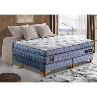 Cama Box King Colchão Euro Pillow + Box 193x203x70 Molas Ensacadas Cama inBox Supreme Confort Gel