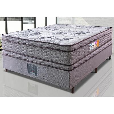 Cama Box Casal Colchão OrtoFirm + Box 138x188x71 Double Face Espuma D45 Cinza