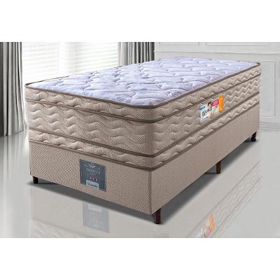 Cama Box Solteiro Colchão OrtoFirm + Box 88x188x71 Double Face Espuma D33 Dourado