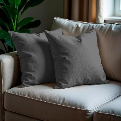 Kit 2 Capas de Almofadas Boucle Cinza Escuro 45x45cm Cama inBox