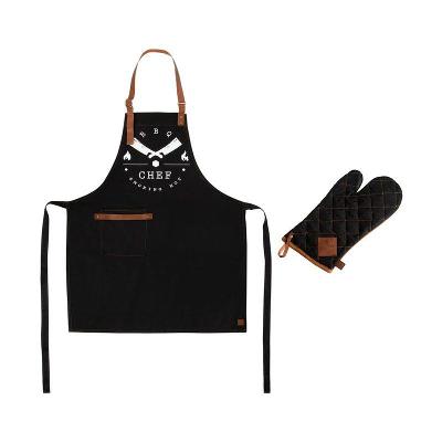 JG AVENTAL E LUVA BBQ CHEF 2 PCS PTBR MDE