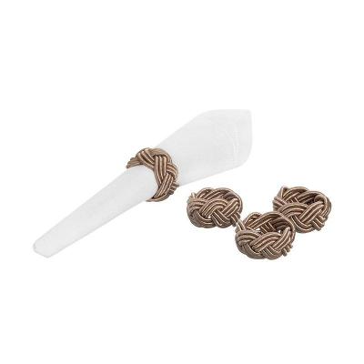JG ARGOLAS GUARDANAPOS NEW TRACCIA 4PCS 12CM HOME STYLE:BEGE