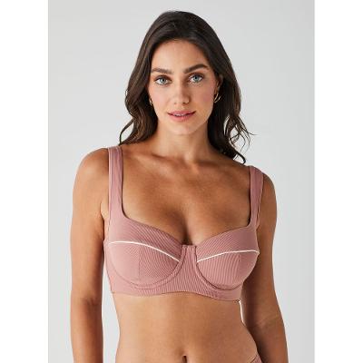 Sutiã com Bojo com Aro Canelado Lift Balconet Sport Deluxe Tailored 51423