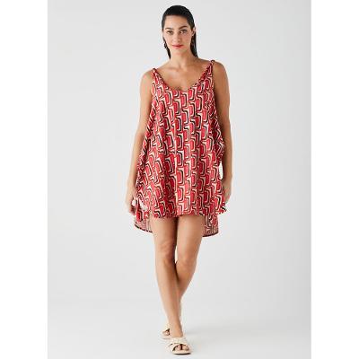 Vestido de Praia Alça Torcida Estampado 15604