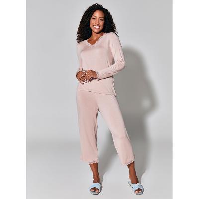 Calça Pantalon Cropped com Renda 20997