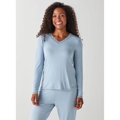 Blusa Manga Longa com Renda 21996