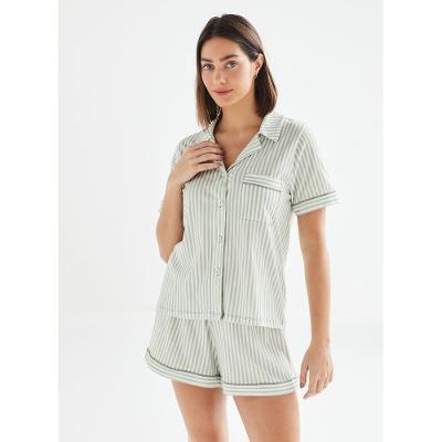 Blusa de Pijama de Algodão Manga Curta Estampada 28505