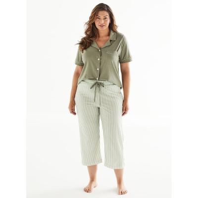 Calça de Pijama de Algodão Cropped Estampada 27505