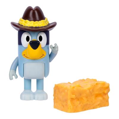 Boneco Colecionável 6cm Bluey - Bluey e Fardo de Feno
