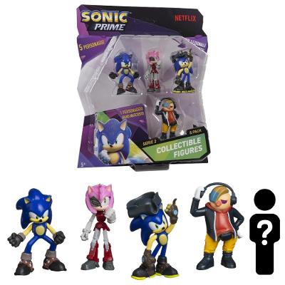 Kit 5 Bonecos Col 6,5cm Sonic, Rose, S.Pirata e Dr. Don't