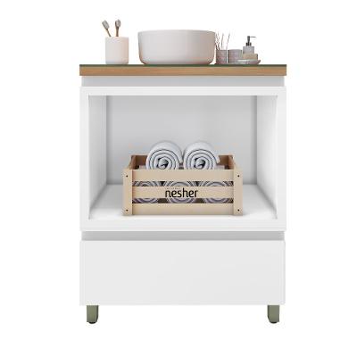 Gabinete de Banheiro 70cm com Caixa Organizadora Rainha 70cm MDF Nesher