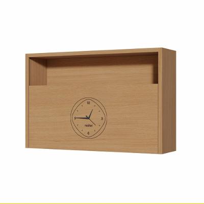 Armario Aereo Condessa 1 Porta Basculante Com Relogio 120cm 100 MDF CRV Nesher