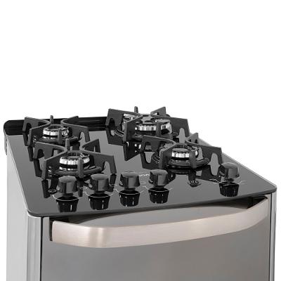 Fogão de Piso Suggar Master Grill 4Q Mesa Vidro Prata Inox 220V FGVMTG412PRIX