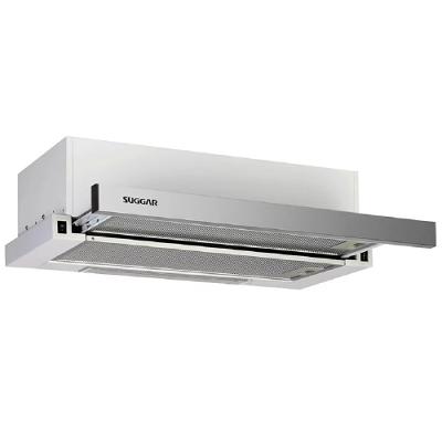 Depurador de Ar Suggar Slim Embutir 60cm Inox,110V com Filtro Carvão e Fácil Instalação, Modelo DE61IX