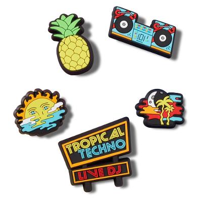 Jibbitz™ tropical techno dj pack com 5 peças unico
