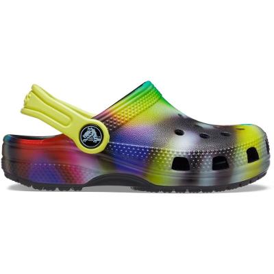 Sandália crocs classic solarized infantil black/multi