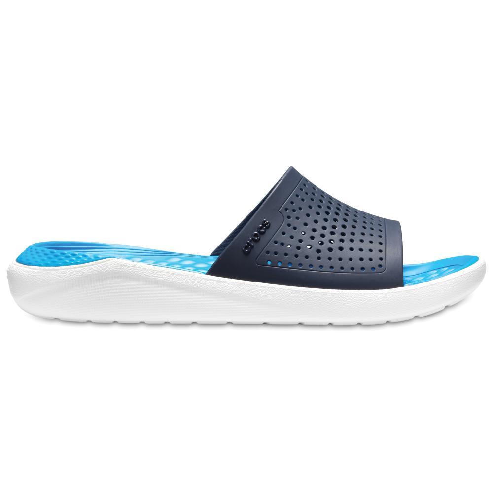 Chinelo crocs literide slide navy/white - 4