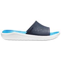 Chinelo crocs literide slide navy/white
