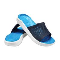 Chinelo crocs literide slide navy/white - 2
