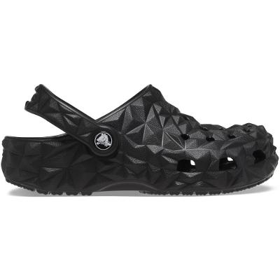 Sandália crocs classic geometric clog k black