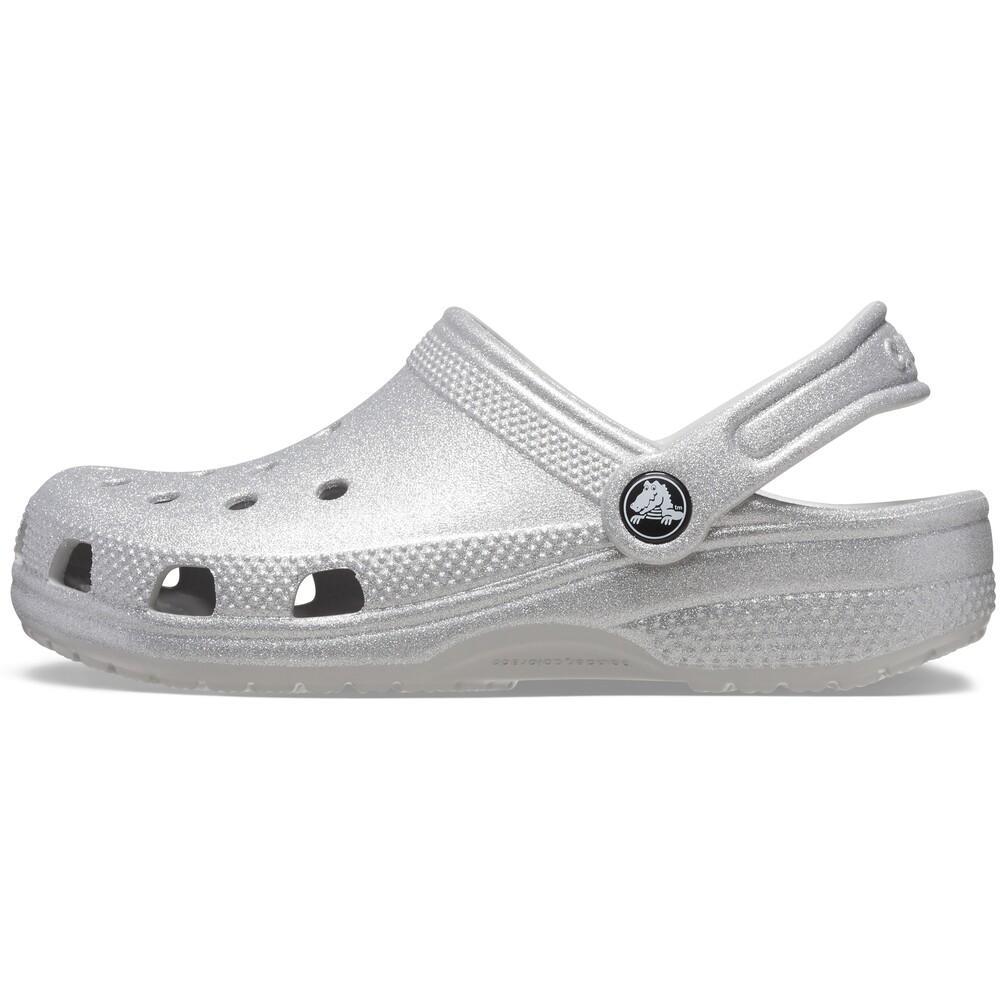 Sandália crocs classic clog glitter infantil silver glitter - 3