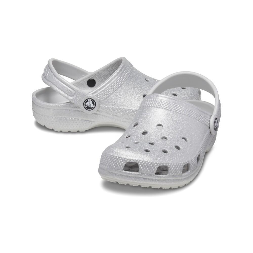 Sandália crocs classic clog glitter infantil silver glitter - 1