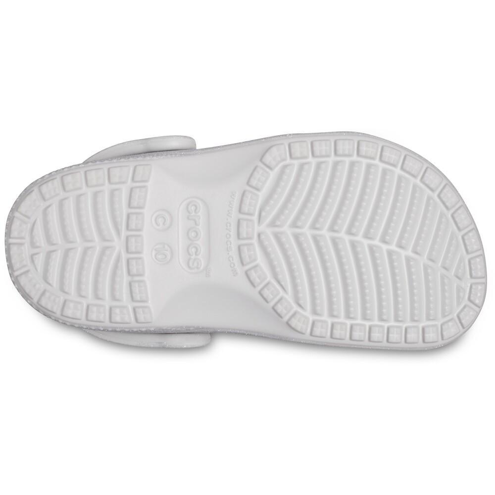 Sandália crocs classic clog glitter infantil silver glitter - 4