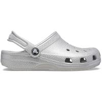 Sandália crocs classic clog glitter infantil silver glitter - 7