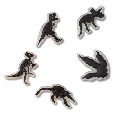 Jibbitz™ dinossauros - brilha no escuro pack com 5 unidades unico