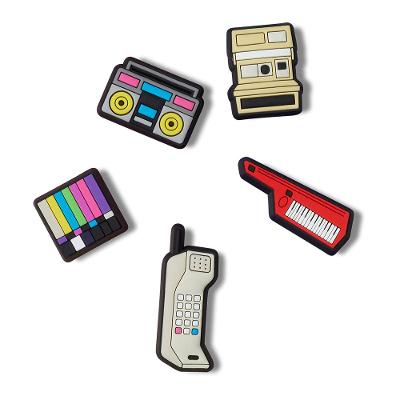 Jibbitz™ retrô vibe anos 90 pack com 5 peças unico