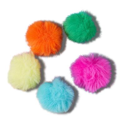 Jibbitz™ 80s neon puff ball pack com 5 peças unico