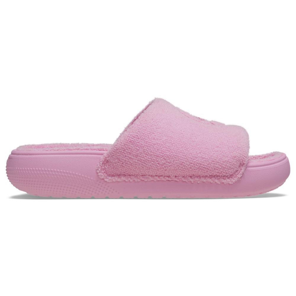 Chinelo crocs classic towel slide pink tweed - 2