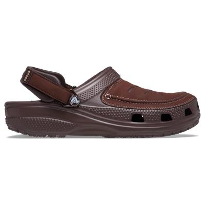 Sandália crocs yukon vista ii lr clog espresso/mushroom