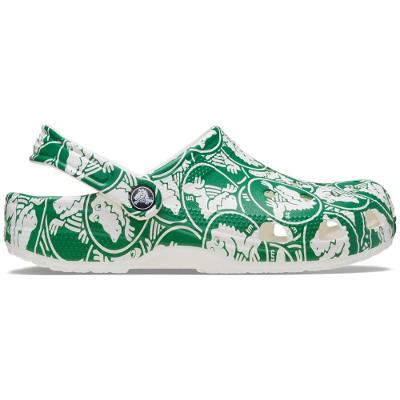 Sandália crocs classic duke print clog green ivy
