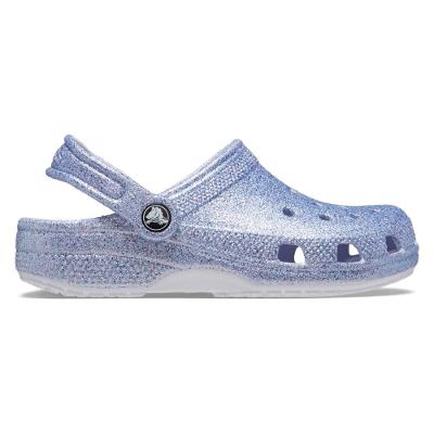 Sandália crocs classic clog glitter infantil frosted glitter