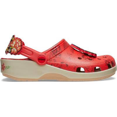 Sandália crocs frida kahlo classic clog bone